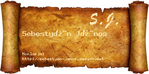 Sebestyén János névjegykártya